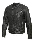 Zwarte jas van lamsleer Locke