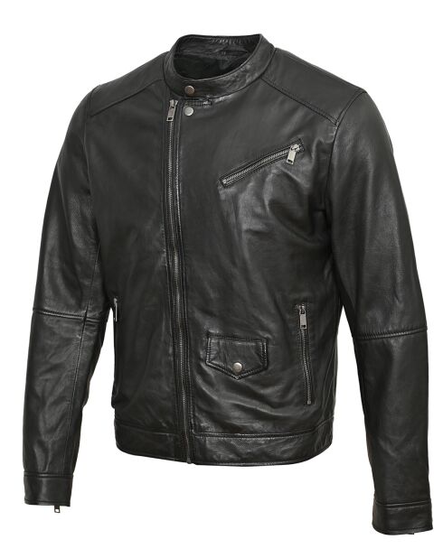 Zwarte jas van lamsleer Locke