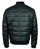 Bombers en Cuir d'Agneau Loki noir