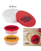 Boite de conservation crèpes modèle aléatoire jaune/rouge - 30.3x9x28 cm