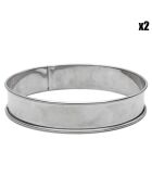 2 Cercles tartelette gris - 2.5x2.1x12 cm
