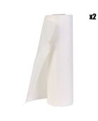 2 Rouleaux essuie tout réutilisables blanc - 8x28x8 cm