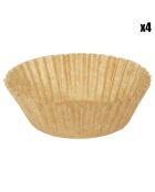 4 Moules à muffin kraft marron - 7.5x5x7.5 cm