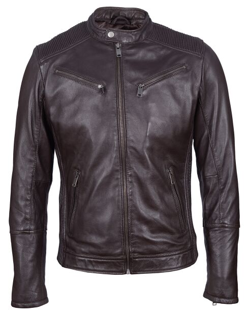 Landon Chocolate Lammlederjacke