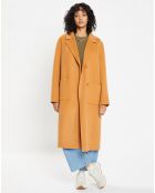 Manteau 100% Laine Chloe light camel