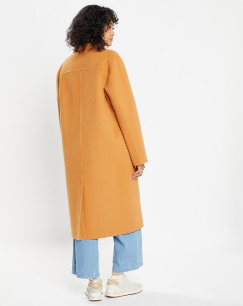 Manteau 100% Laine Chloe light camel