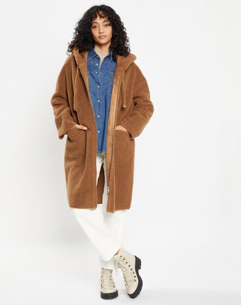 Manteau réversible en Fausse Fourrure 319S Mont toffee