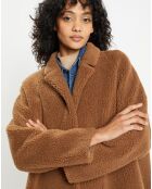 Manteau en Fausse Fourrure Romy toffee