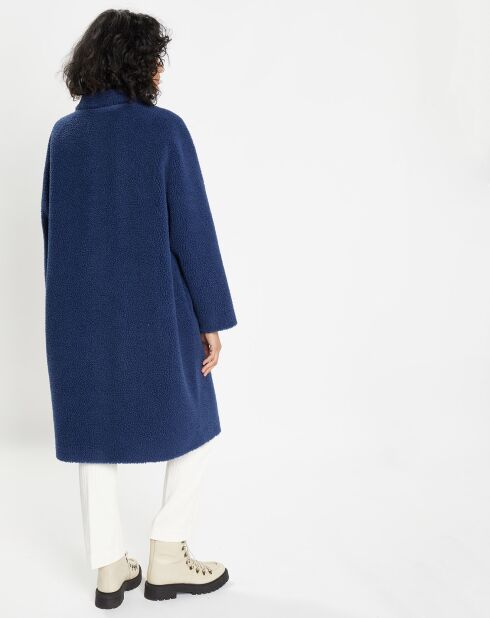 Manteau en Fausse Fourrure Romy indigo