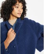 Cappotto Romy in pelliccia sintetica indaco