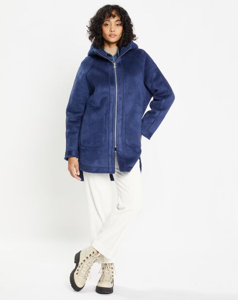 Manteau réversible en Fausse Fourrure Avi Mont indigo