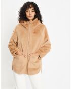 Manteau réversible en Fausse Fourrure Mia camel