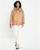 Manteau réversible en Fausse Fourrure Mia camel