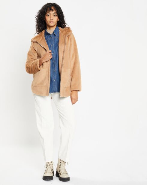 Manteau réversible en Fausse Fourrure Mia camel