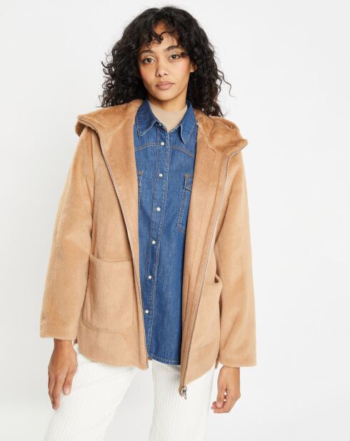 Manteau réversible en Fausse Fourrure Mia camel