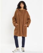 Manteau réversible en Fausse Fourrure Happy toffee