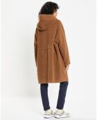 Manteau réversible en Fausse Fourrure Happy toffee