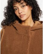 Manteau réversible en Fausse Fourrure Happy toffee