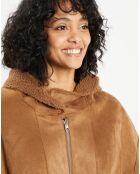 Manteau réversible en Fausse Fourrure Happy toffee