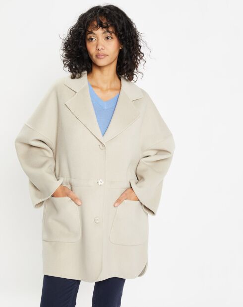 Manteau 100% Laine Stessy grege