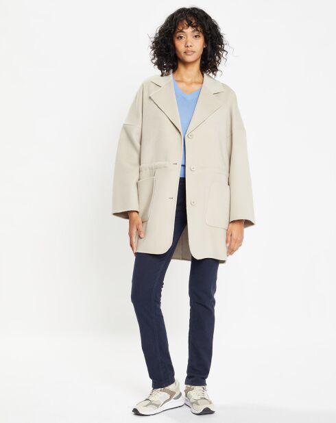 Manteau 100% Laine Stessy grege