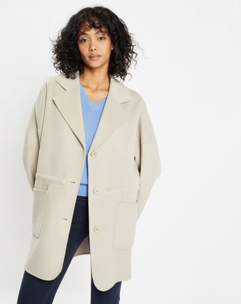Manteau 100% Laine Stessy grege