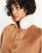Veste réversible en Fausse Fourrure 309 Mont cannela white