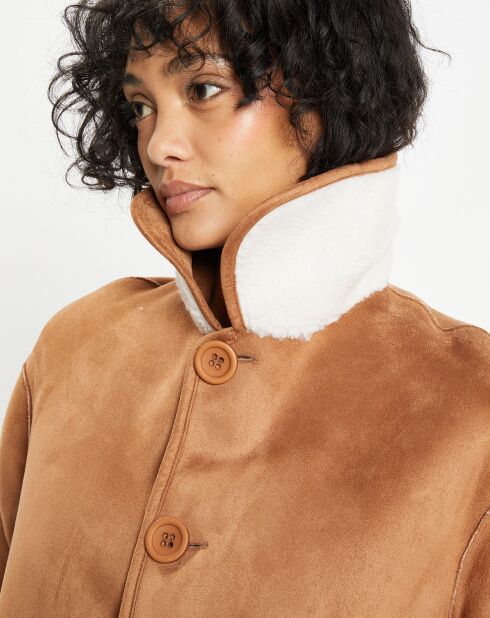 Veste réversible en Fausse Fourrure 309 Mont cannela white