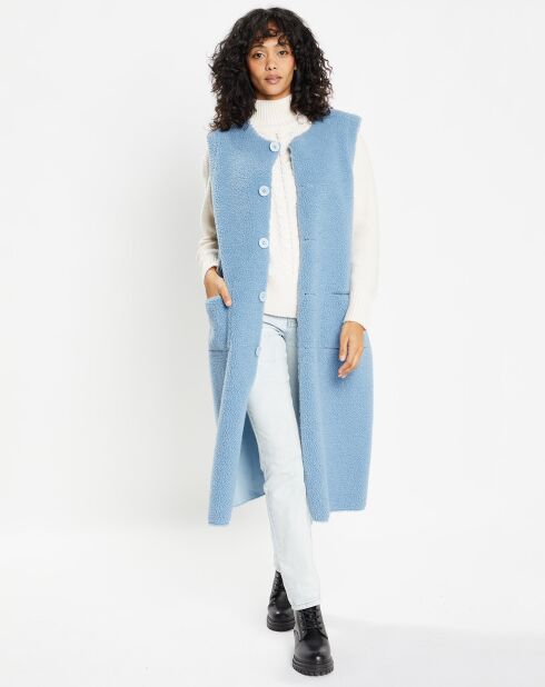 Gilet réversible en Fausse Fourrure 373 Mont bleu