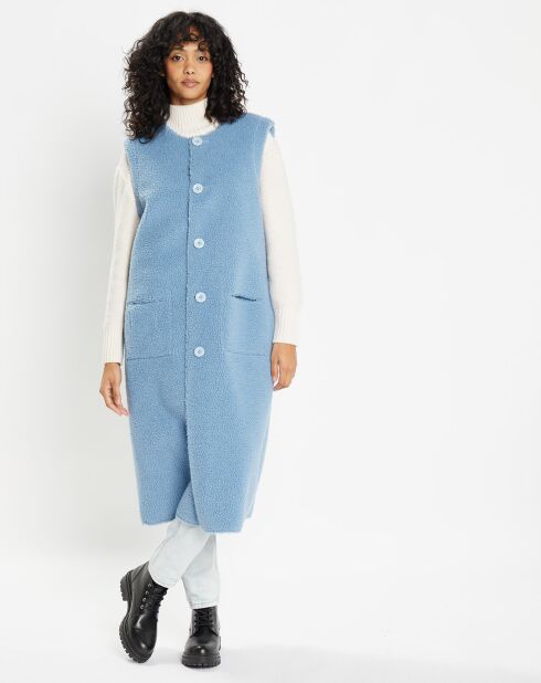 Gilet réversible en Fausse Fourrure 373 Mont bleu