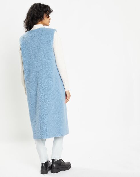 Gilet réversible en Fausse Fourrure 373 Mont bleu
