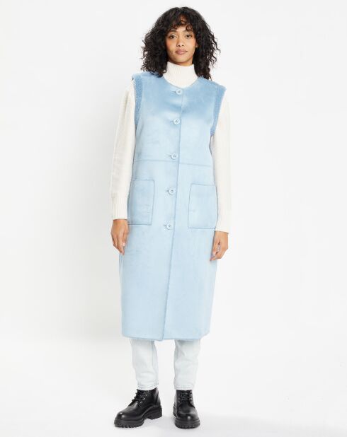 Gilet réversible en Fausse Fourrure 373 Mont bleu