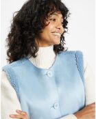 Gilet réversible en Fausse Fourrure 373 Mont bleu
