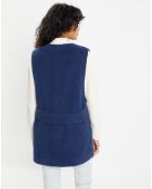 Gilet réversible en Fausse Fourrure Dafne indigo