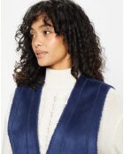 Gilet réversible en Fausse Fourrure Dafne indigo