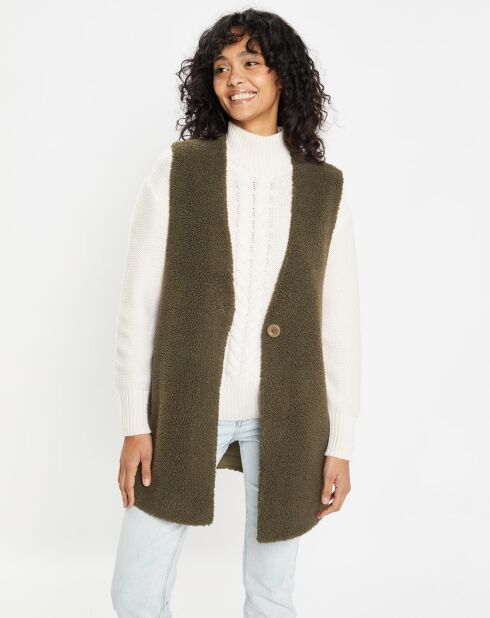 Gilet réversible en Fausse Fourrure Dafne military