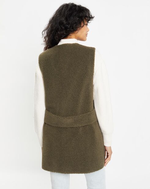 Gilet réversible en Fausse Fourrure Dafne military