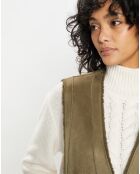 Gilet réversible en Fausse Fourrure Dafne military