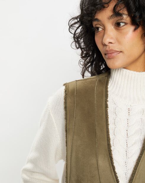 Gilet réversible en Fausse Fourrure Dafne military