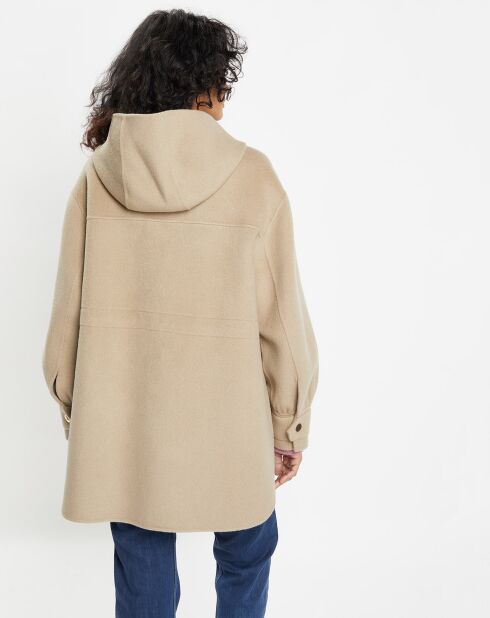 Veste 100% Laine Carla taupe