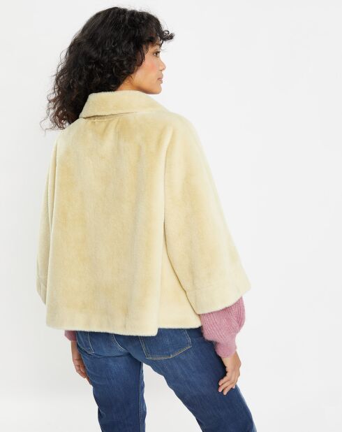 Paletot en Fausse Fourrure Dolores amande