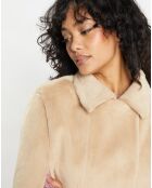 Cape en Fausse Fourrure Mimi beige