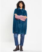 Cape en Fausse Fourrure Mimi bleue