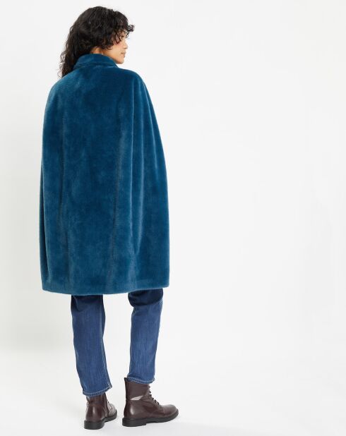 Cape en Fausse Fourrure Mimi bleue