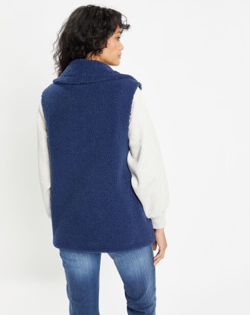 Gilet en Fausse Fourrure W1622 Mont indigo