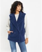 Gilet en Fausse Fourrure W1622 Mont indigo