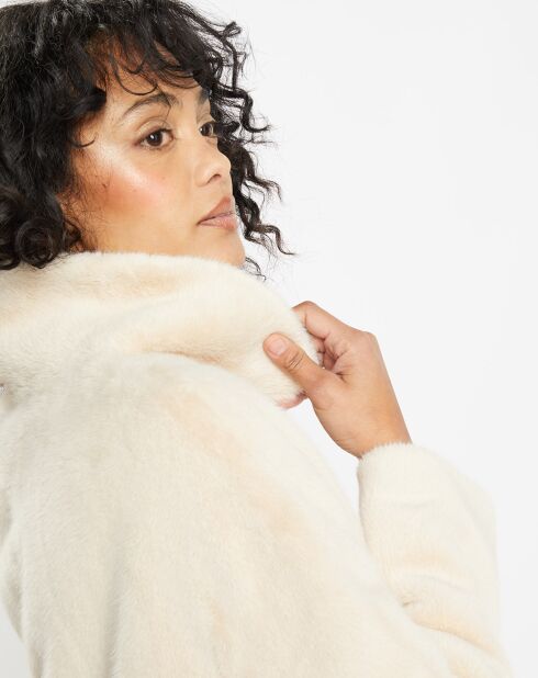 Veste en Fausse Fourrure Daria sabbia