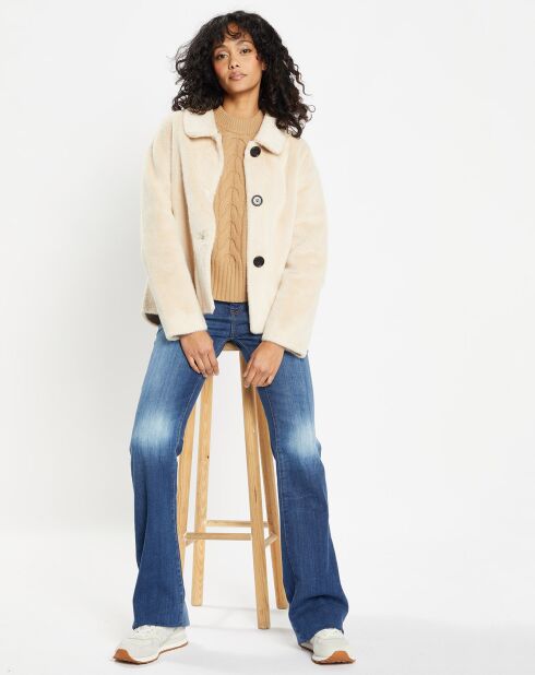 Veste en Fausse Fourrure Daria sabbia