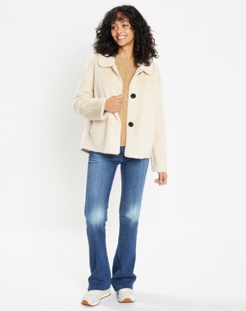 Veste en Fausse Fourrure Daria sabbia
