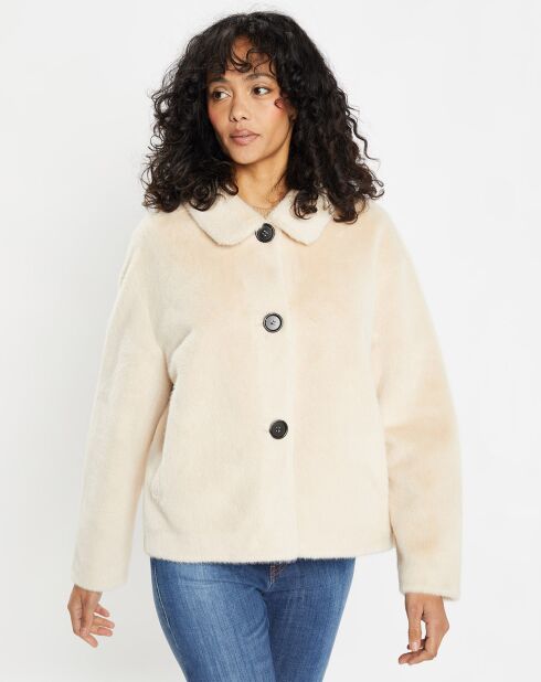 Veste en Fausse Fourrure Daria sabbia